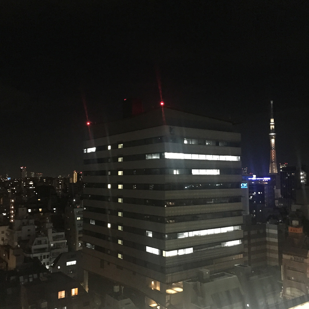 La Tokyo Sky Tree dalla camera d'albergo